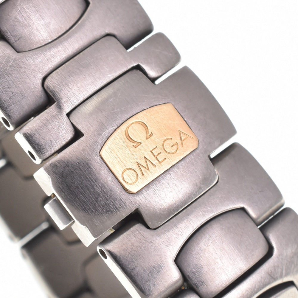 OMEGA Seamaster Polaris vintage Titanium/K18 Date gray Dial Quartz Men's
 Watch L#143053