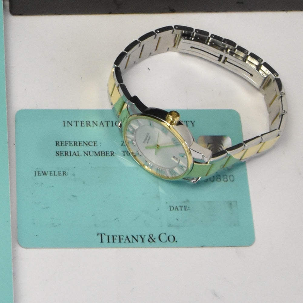 with paper TIFFANY&Co. Atlas Dome Date Z1830.68.15A21A00A Silver Dial Automatic Ladies
 Watch M#143056