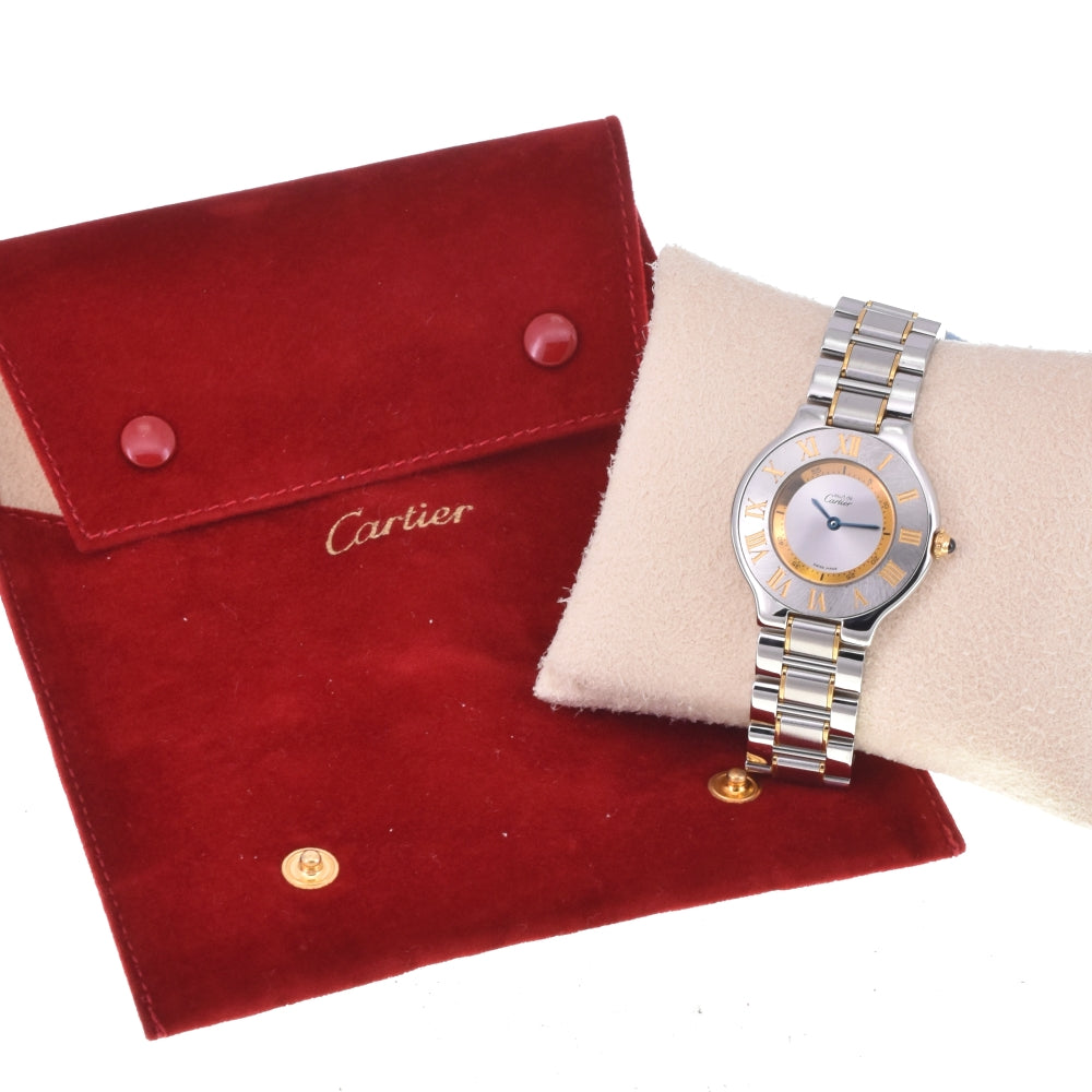 CARTIER Must21 Vantian W10072R6 Silver Dial Quartz Unisex
 Watch M#143058