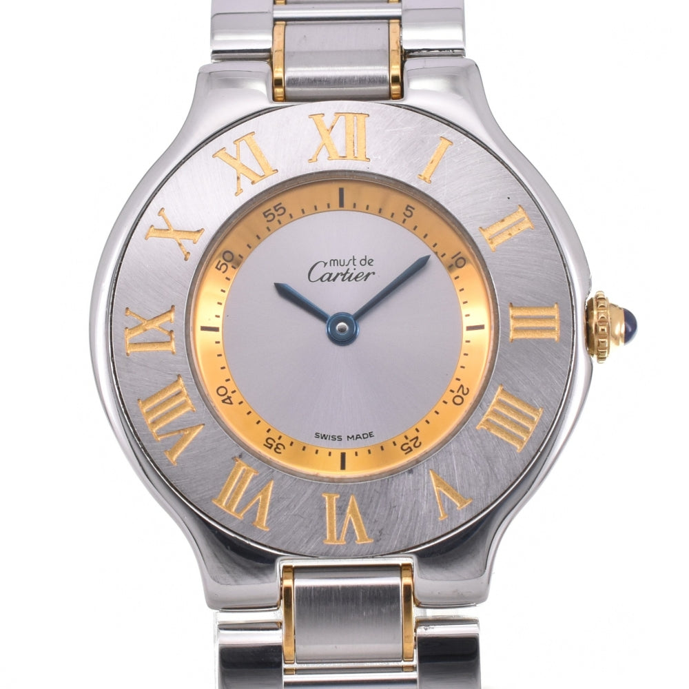 CARTIER Must21 Vantian W10072R6 Silver Dial Quartz Unisex
 Watch M#143058