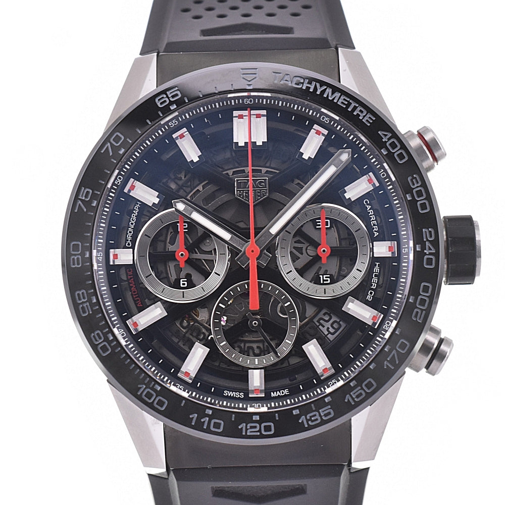 with paper TAG HEUER Carrera CBG2010.FT6143 Chronograph skeleton Dial Automatic Men's
 Watch K#143061