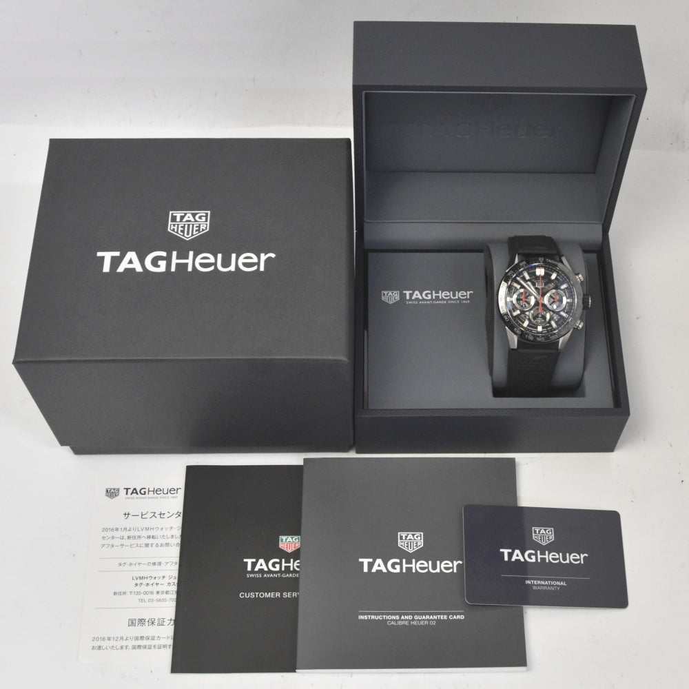 with paper TAG HEUER Carrera CBG2010.FT6143 Chronograph skeleton Dial Automatic Men's
 Watch K#143061