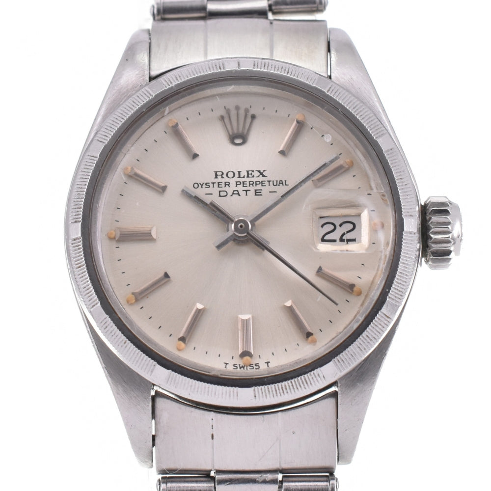 ROLEX Oyster Perpetual Date 6919 vintage Cal.2030 Silver Dial Automatic Ladies
 Watch O#143063