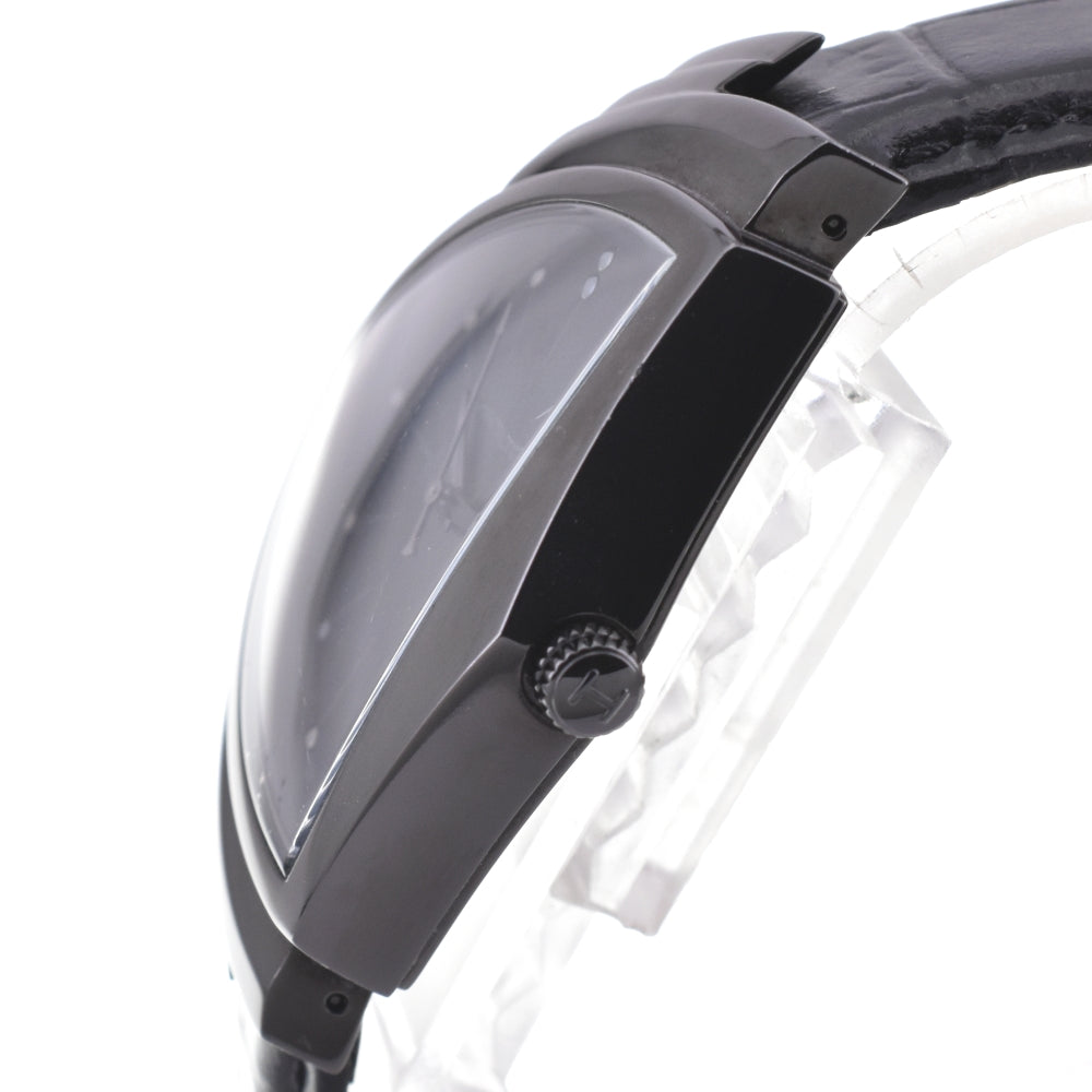 with paper HAMILTON Ventura full black 6337 Stainless Steel black Dial Quartz Men's
 Watch M#143068