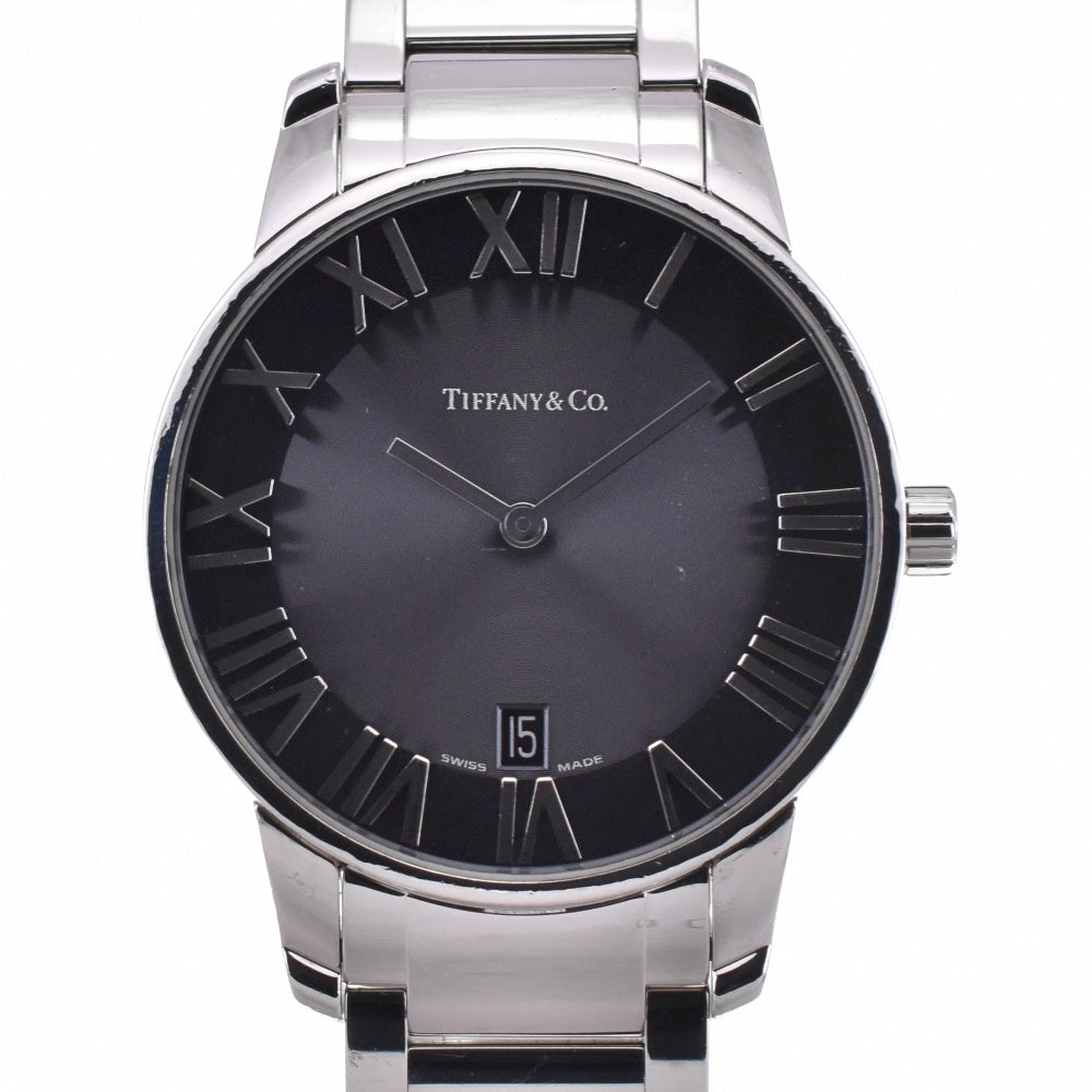 with paper TIFFANY&Co. Atlas Dome Date Z1800.11.10A10A00A black Dial Quartz Men's
 Watch M#143072