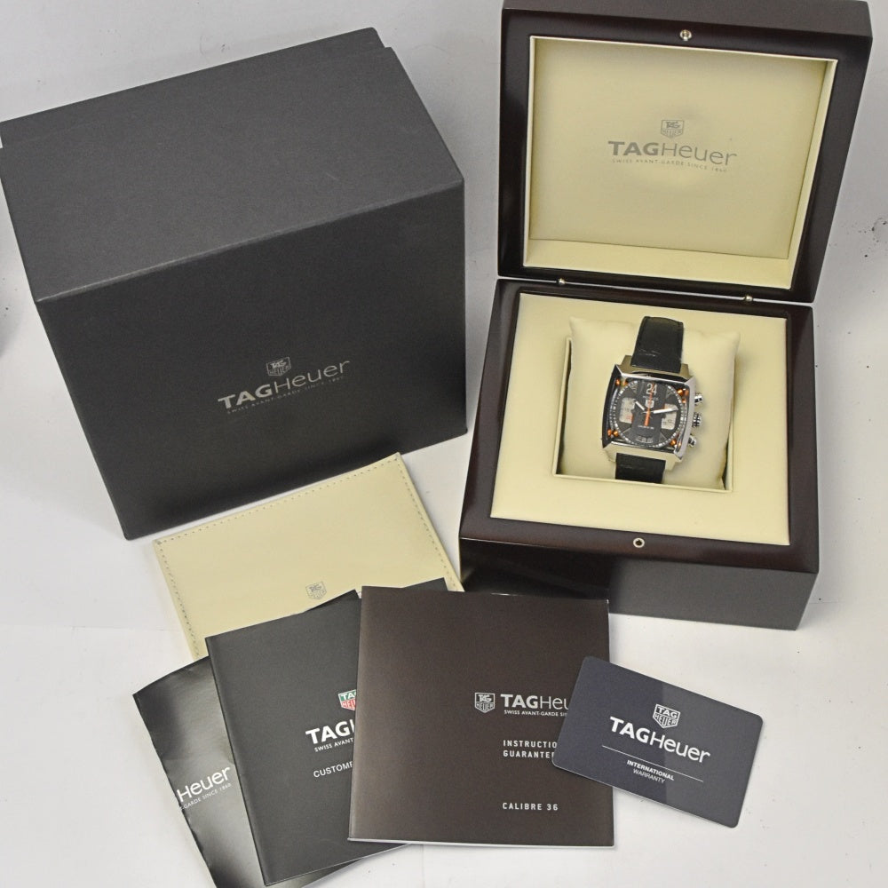 with paper TAG HEUER Monaco 24 Racing CAL5112.FC6298 Chronograph Date Caliber 36 gray Dial Automatic Men's
 Watch M#143073