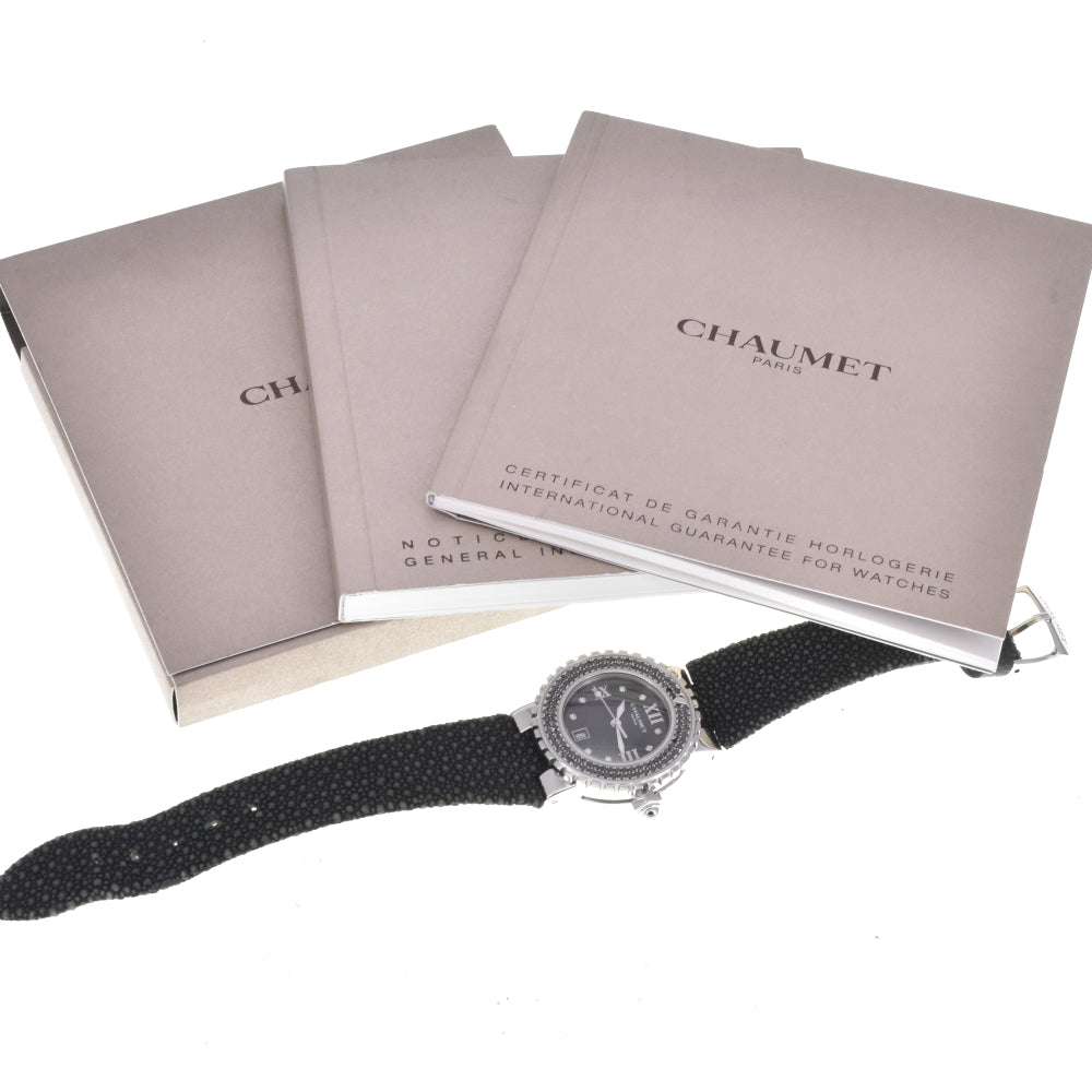 with paper Chaumet Class One W06225-13A Black Diamond Bezel black Dial Quartz Ladies
 Watch M#143086