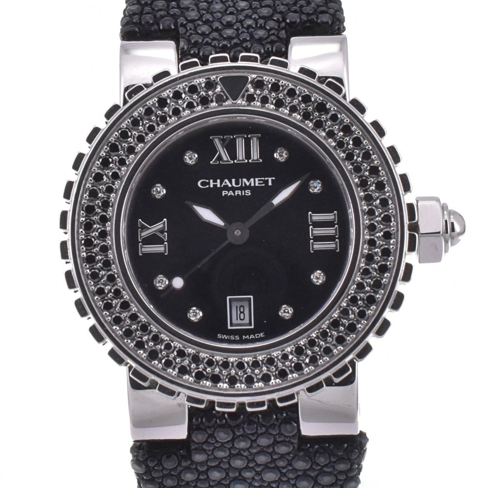 with paper Chaumet Class One W06225-13A Black Diamond Bezel black Dial Quartz Ladies
 Watch M#143086