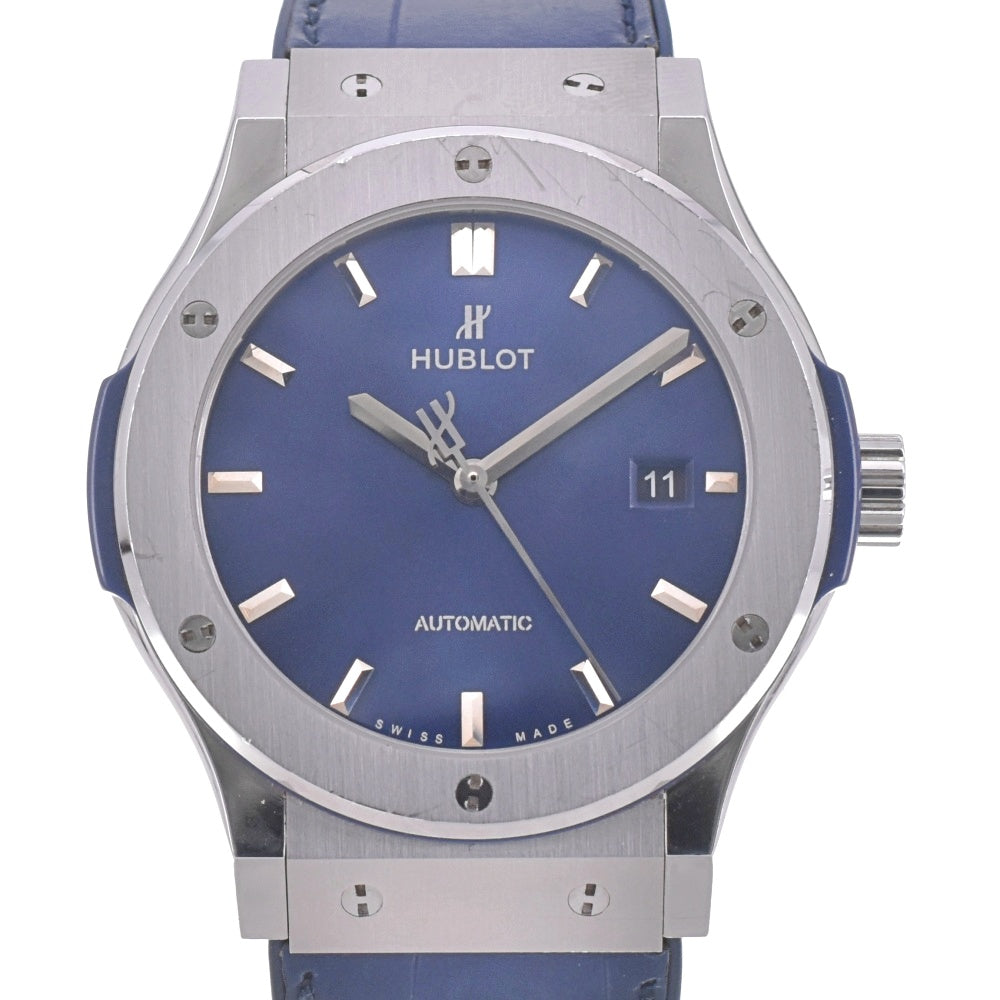 HUBLOT Classic Fusion Titanium 542.NX.7170.RX blue Dial Automatic Men's
 Watch L#143097