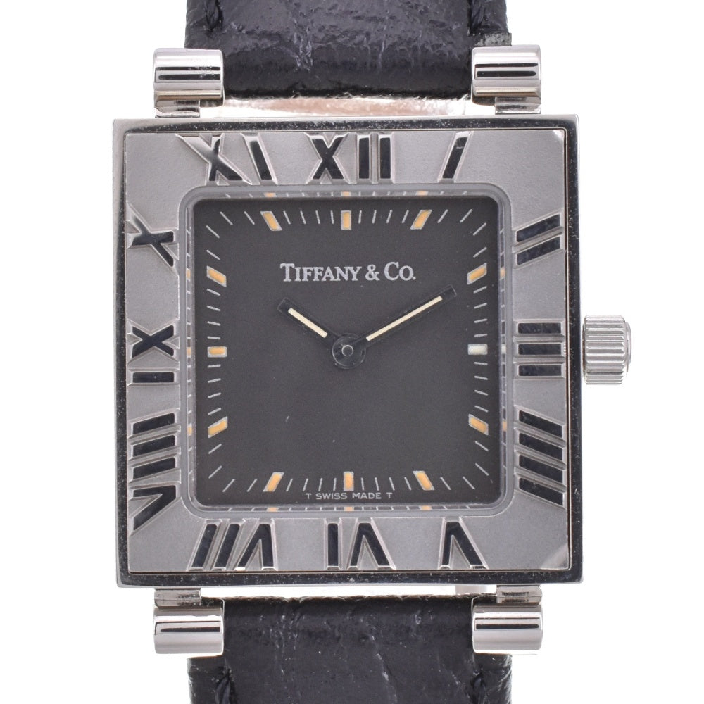 TIFFANY&Co. Atlas Gent Square black Dial Quartz Ladies
 Watch N#143102