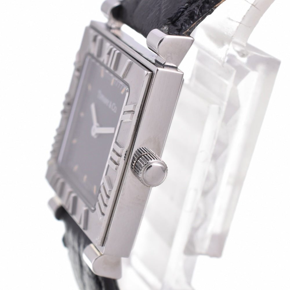 TIFFANY&Co. Atlas Gent Square black Dial Quartz Ladies
 Watch N#143102