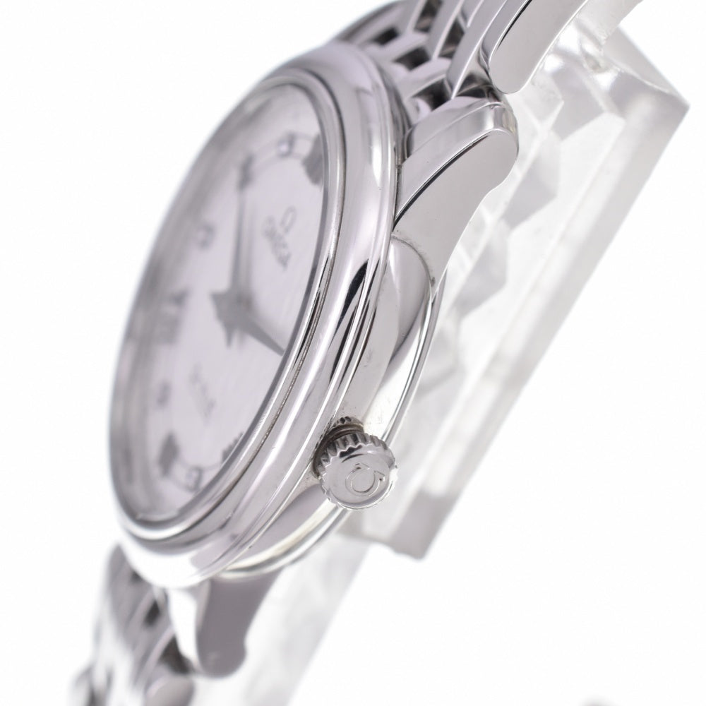 with paper OMEGA De Ville Prestige 424.10.27.60.52.002 6P diamond Silver Dial Quartz Ladies
 Watch N#143107