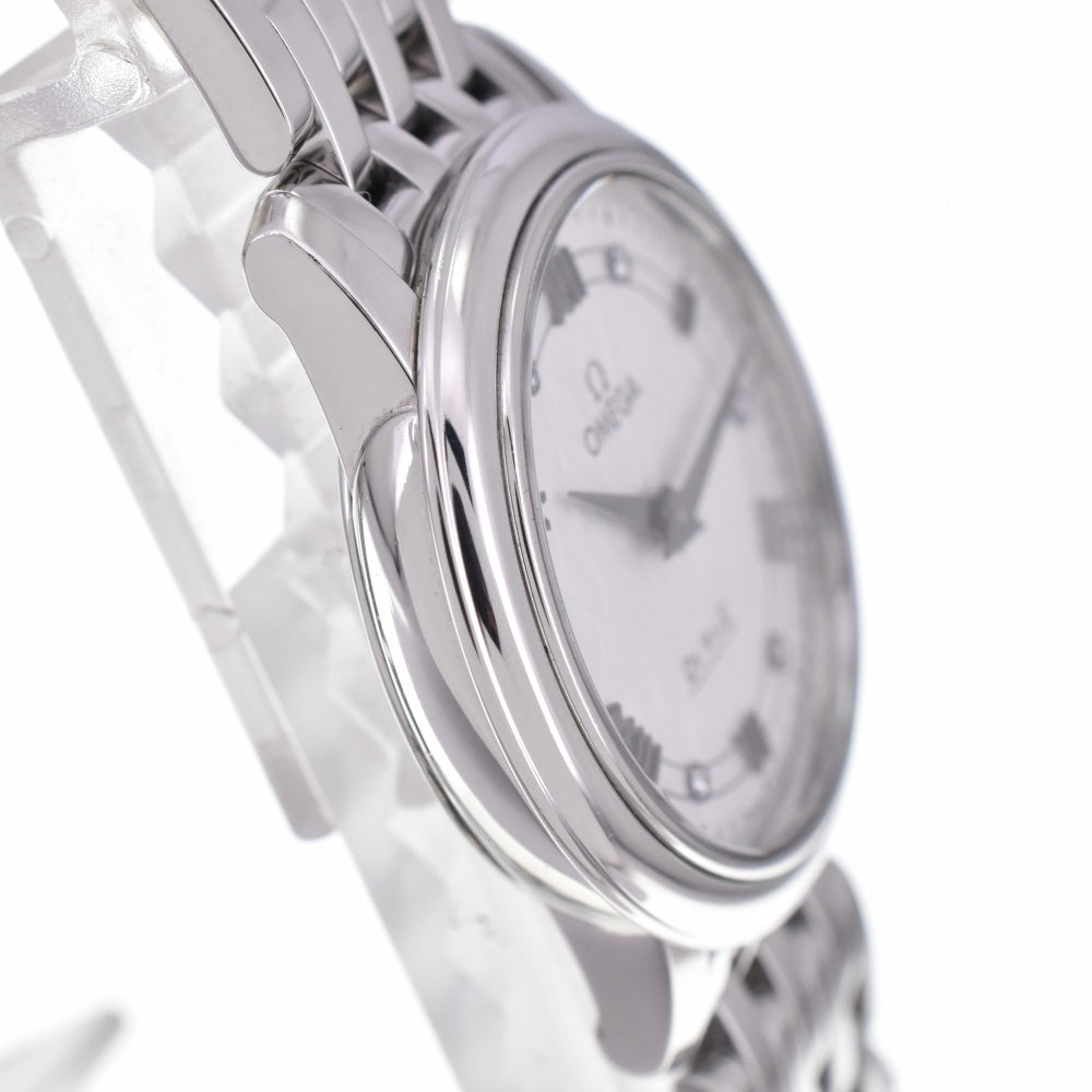 with paper OMEGA De Ville Prestige 424.10.27.60.52.002 6P diamond Silver Dial Quartz Ladies
 Watch N#143107