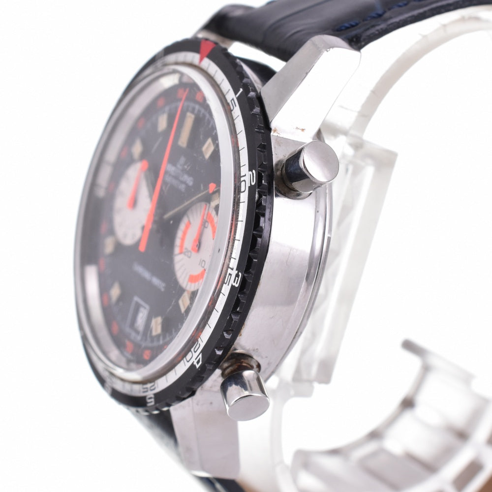 BREITLING navitimer chronomatic Ref.2110-15 vintage Cal.7740 Black / Silver Dial Automatic Men's
 Watch N#143108