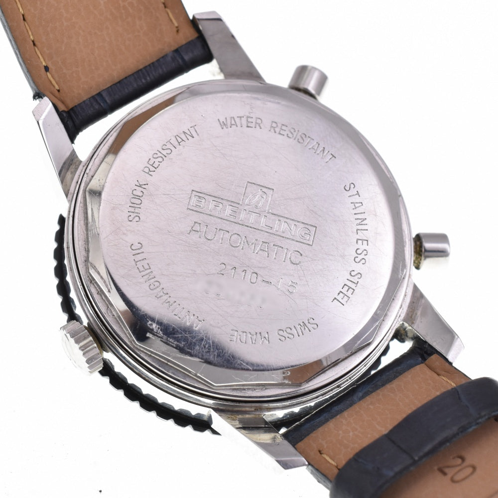 BREITLING navitimer chronomatic Ref.2110-15 vintage Cal.7740 Black / Silver Dial Automatic Men's
 Watch N#143108