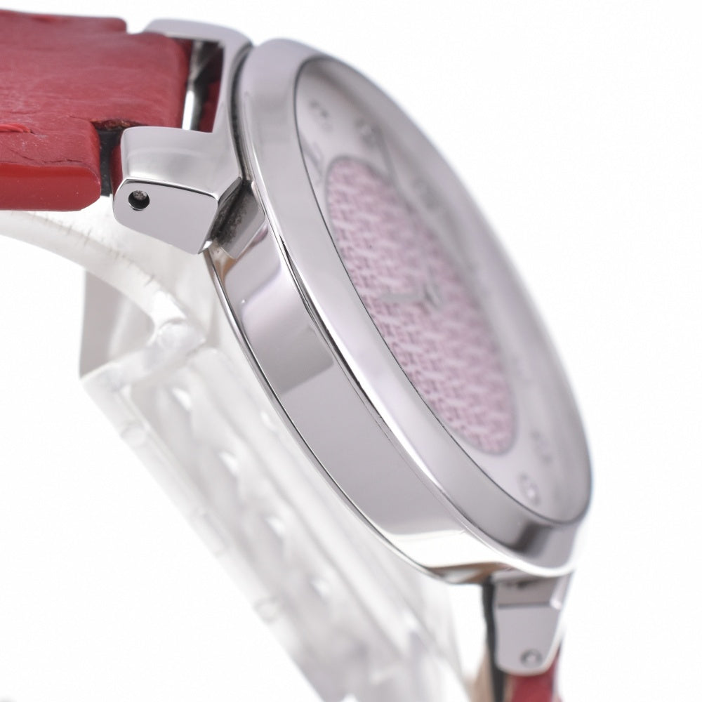 LOUIS VUITTON Tambour Monogram Rouge Diamant Q1G00 11P Diamond White shell Dial Quartz Ladies
 Watch M#143112