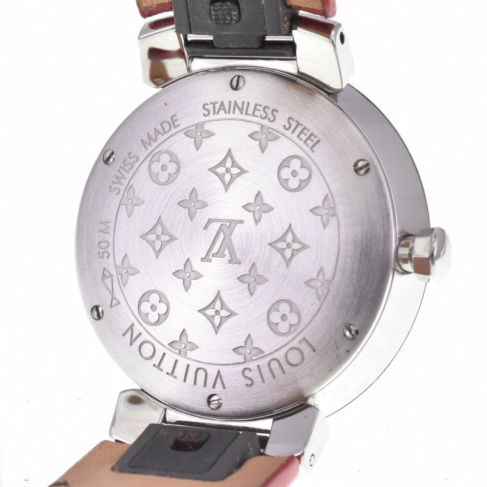 LOUIS VUITTON Tambour Monogram Rouge Diamant Q1G00 11P Diamond White shell Dial Quartz Ladies
 Watch M#143112