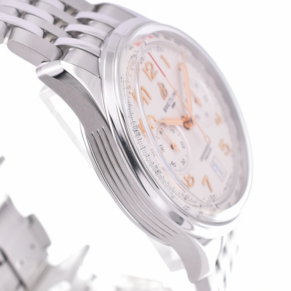 with paper BREITLING Premier B01 AB0145 Chronograph Date Silver Dial Automatic Men's
 Watch N#143113