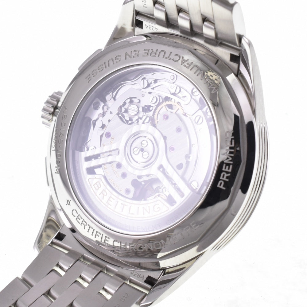 with paper BREITLING Premier B01 AB0145 Chronograph Date Silver Dial Automatic Men's
 Watch N#143113