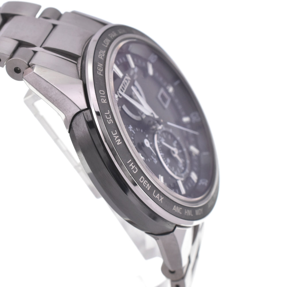 CITIZEN Atessa AT9025-55E Eco Drive Titanium black Dial Radio Sync Solar Men's
 Watch L#143119