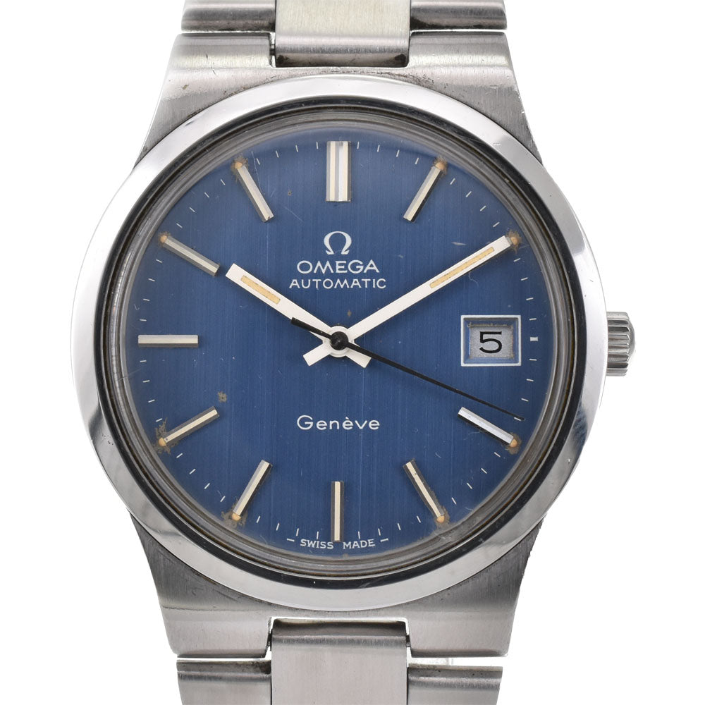 OMEGA Geneva Date 166.0173 vintage Cal.1012 blue Dial Automatic Men's
 Watch R#143123