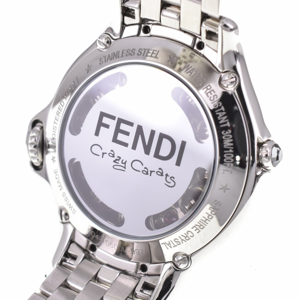 FENDI Crazy carat 10500L Change gemstone black Dial Quartz Ladies
 Watch O#143126