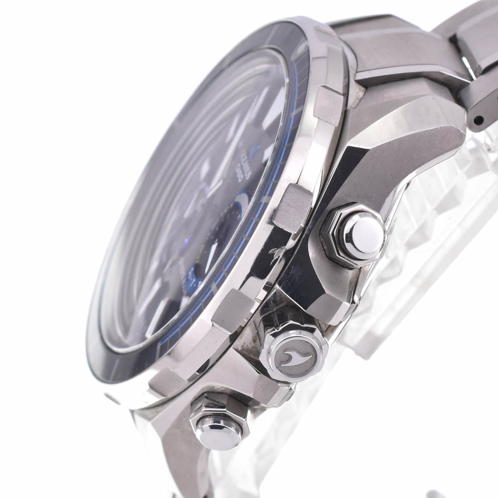 with paper CASIO Oceanus Cacharo OCW-P2000-1AJF Titanium Authentic Divers Navy Dial Radio Sync Solar Men's
 Watch L#143127