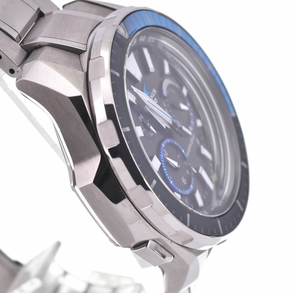 with paper CASIO Oceanus Cacharo OCW-P2000-1AJF Titanium Authentic Divers Navy Dial Radio Sync Solar Men's
 Watch L#143127