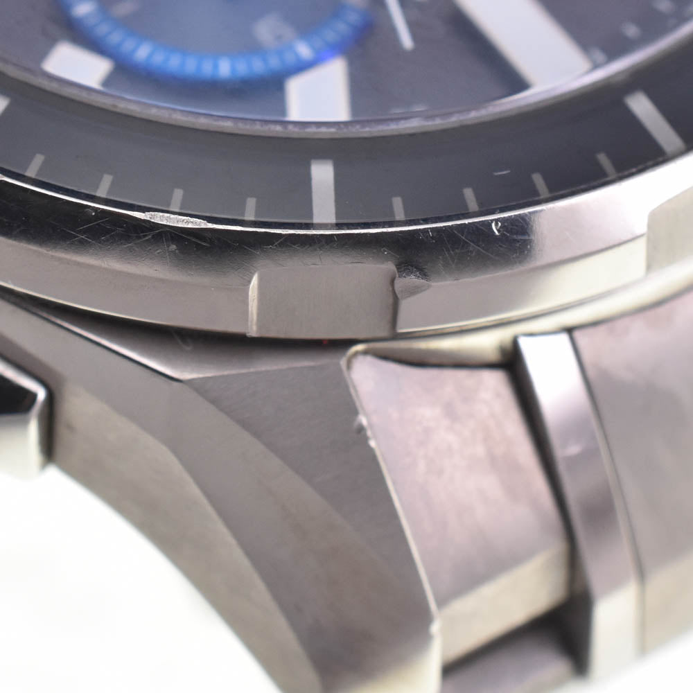 with paper CASIO Oceanus Cacharo OCW-P2000-1AJF Titanium Authentic Divers Navy Dial Radio Sync Solar Men's
 Watch L#143127