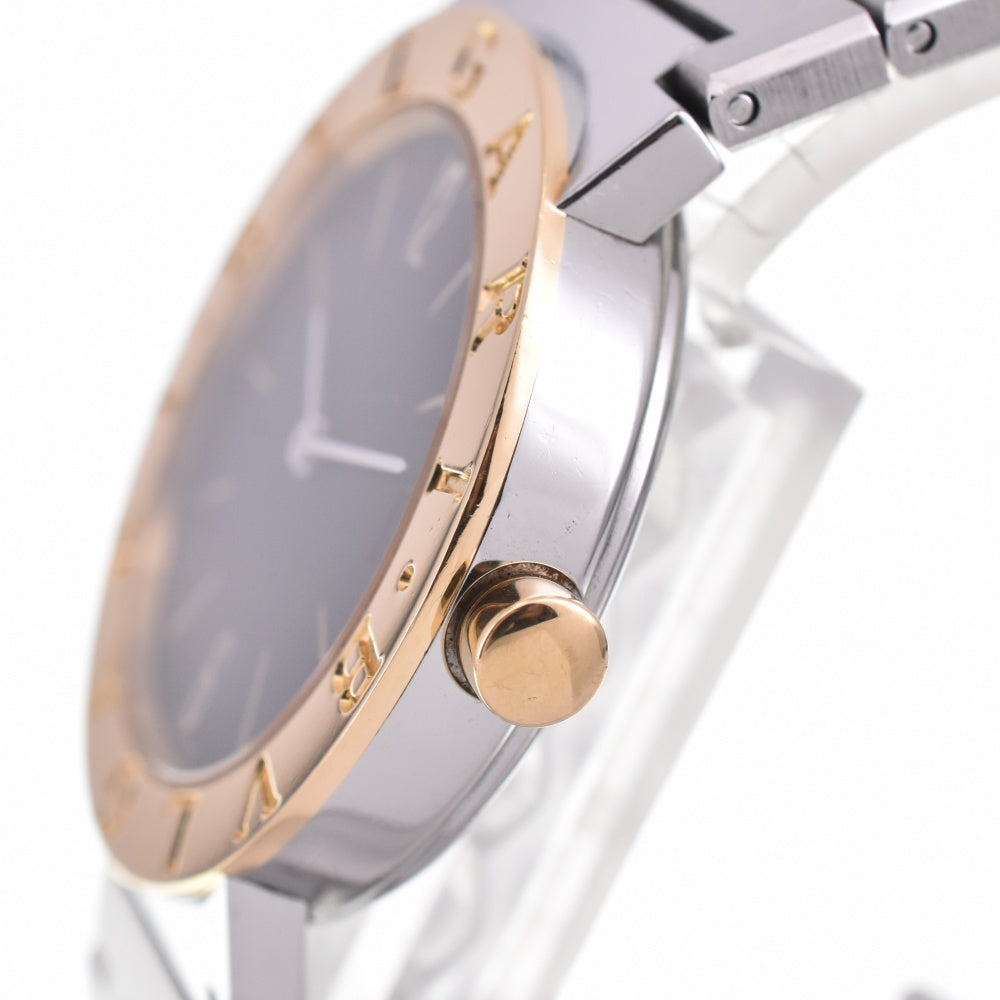 BVLGARI Bvlgari Bvlgari BB30SGD Stainless Steel/K18YG black Dial Quartz Unisex
 Watch N#143130