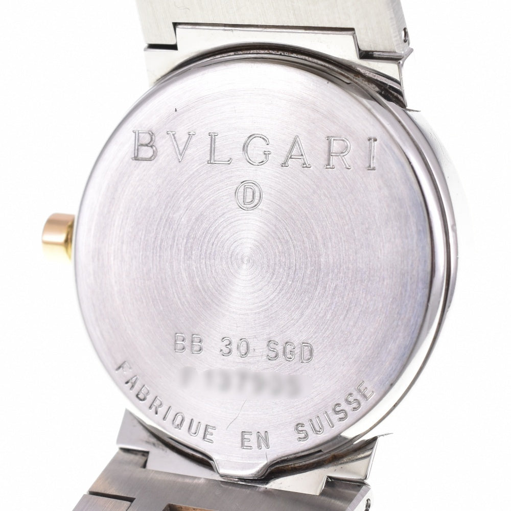 BVLGARI Bvlgari Bvlgari BB30SGD Stainless Steel/K18YG black Dial Quartz Unisex
 Watch N#143130