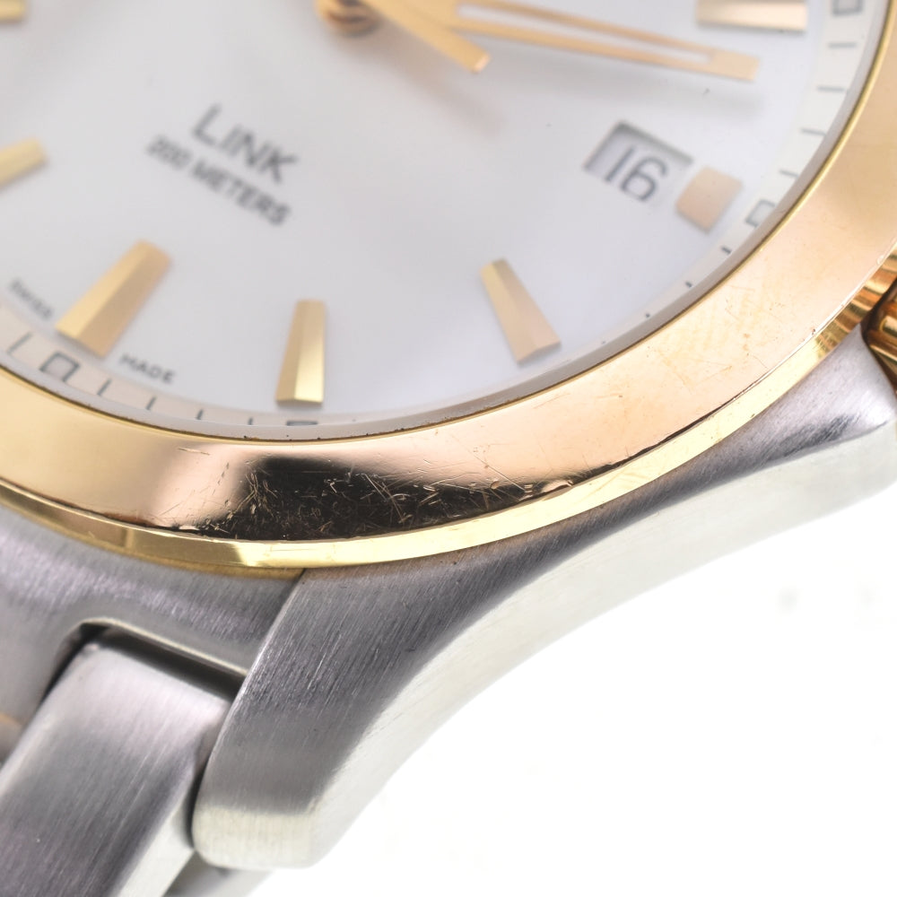 TAG HEUER Link WJF1152 Stainless Steel/K18YG White shell Dial Quartz Men's
 Watch M#143137