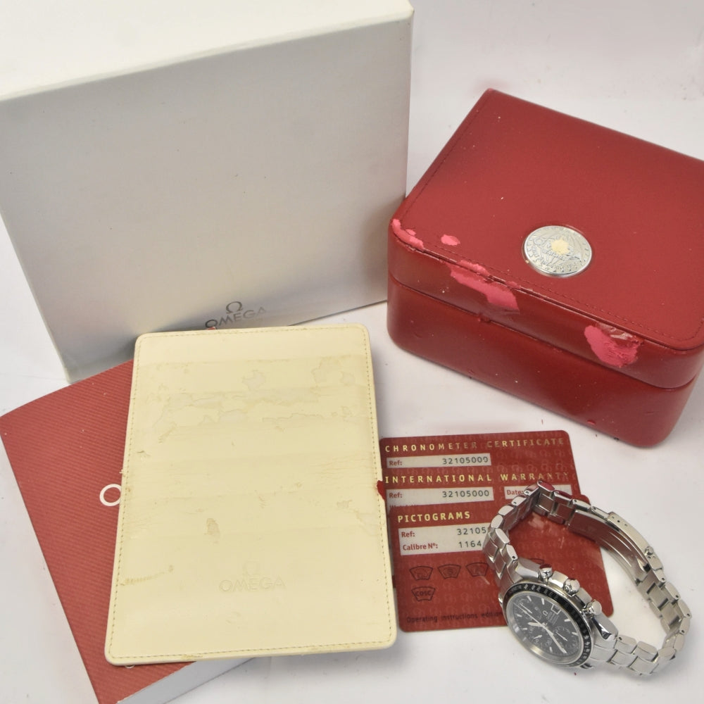 with paper OMEGA Speedmaster 3210.50 Chronograph Date black Dial Automatic Men's
 Watch M#143138