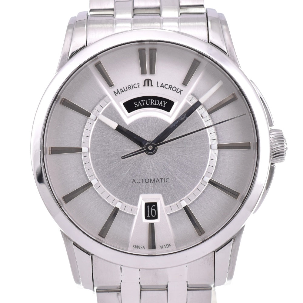 MAURICE LACROIX Pontos PT6158-SS002-13E Day date Silver Dial Automatic Men's
 Watch N#143139