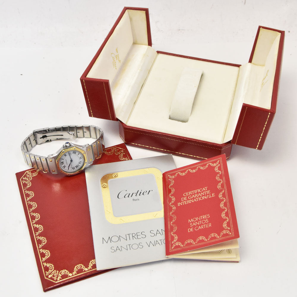 with paper CARTIER Santos Octagon LM 81037288 Stainless Steel/K18YG white Dial Automatic Unisex
 Watch Q#143141