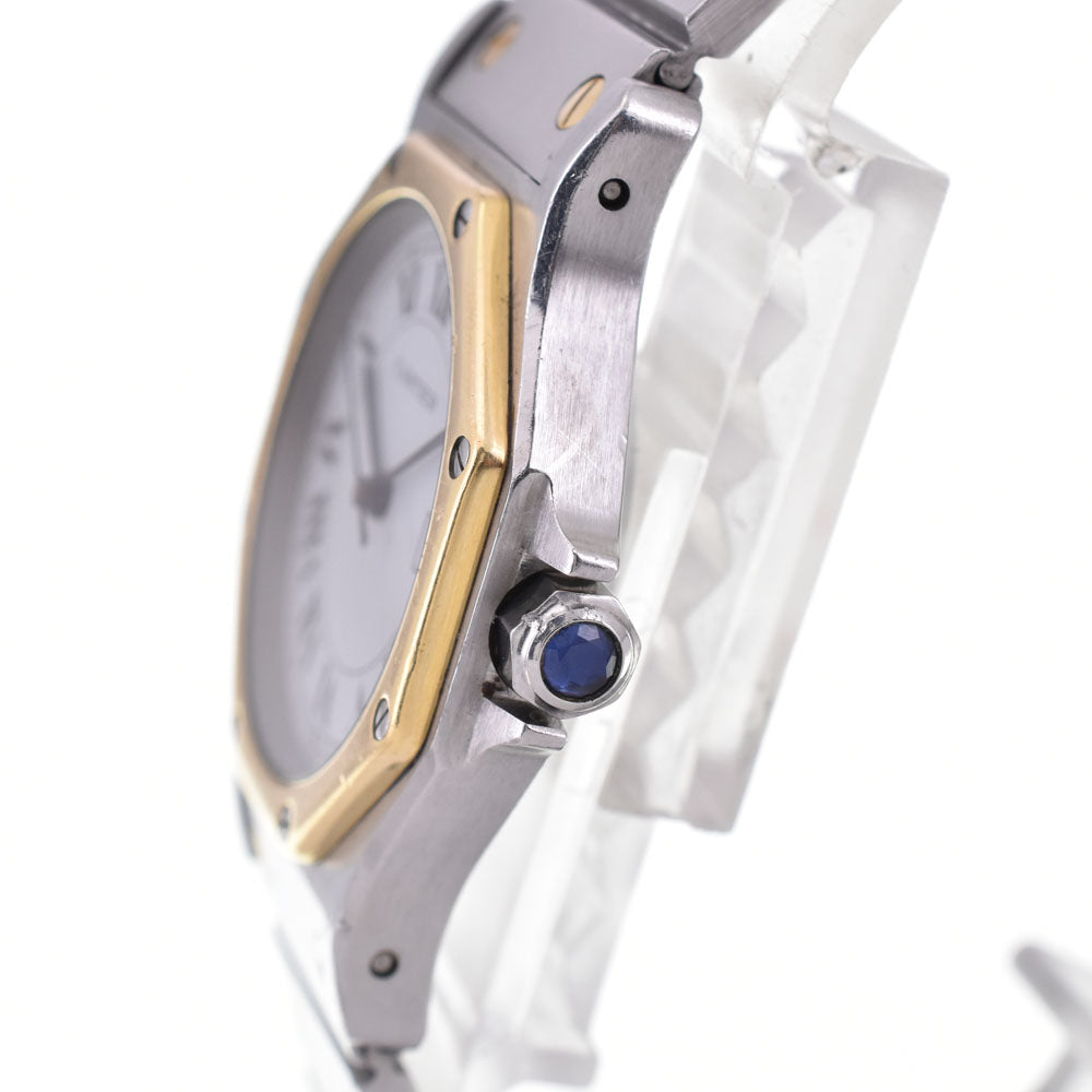 with paper CARTIER Santos Octagon LM 81037288 Stainless Steel/K18YG white Dial Automatic Unisex
 Watch Q#143141