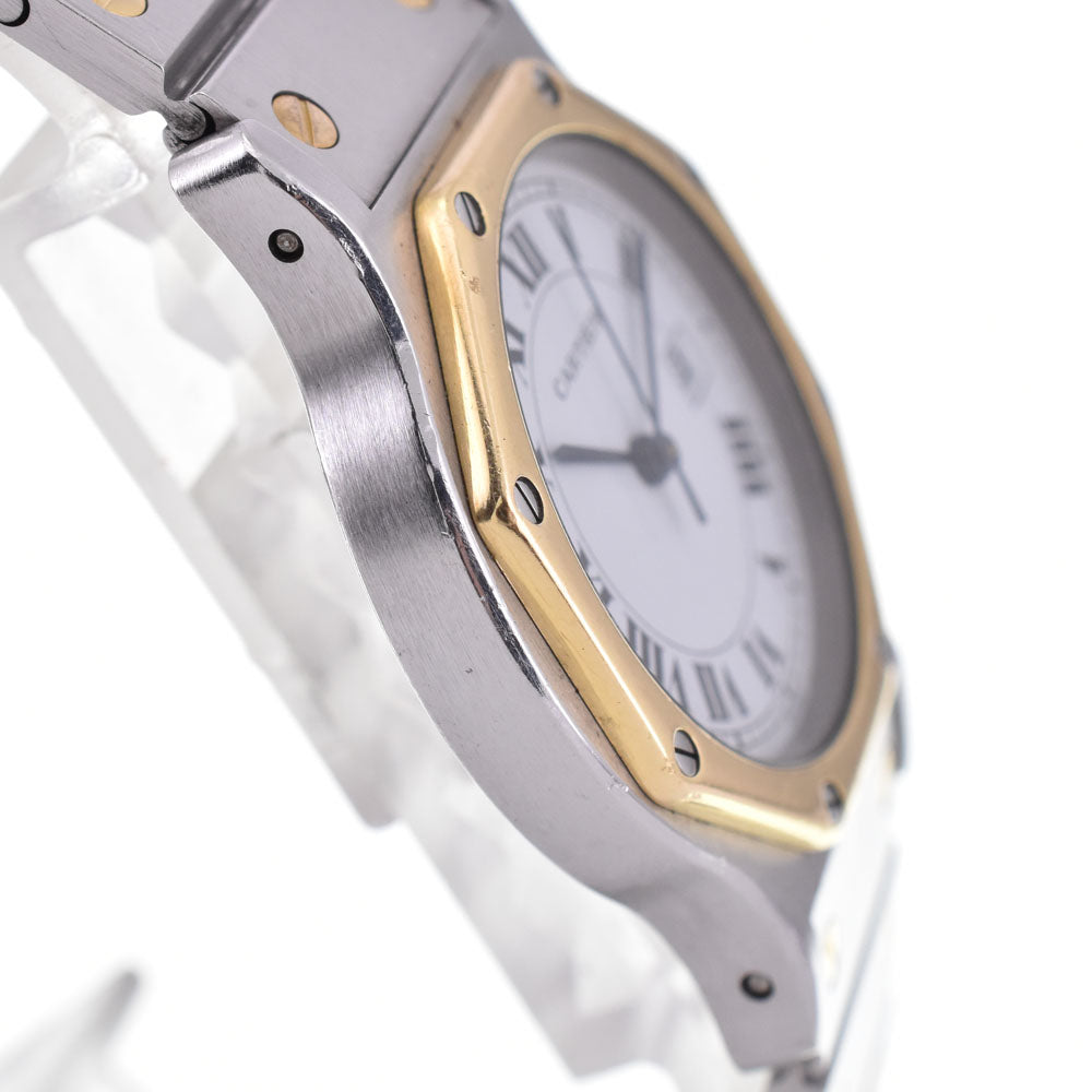 with paper CARTIER Santos Octagon LM 81037288 Stainless Steel/K18YG white Dial Automatic Unisex
 Watch Q#143141