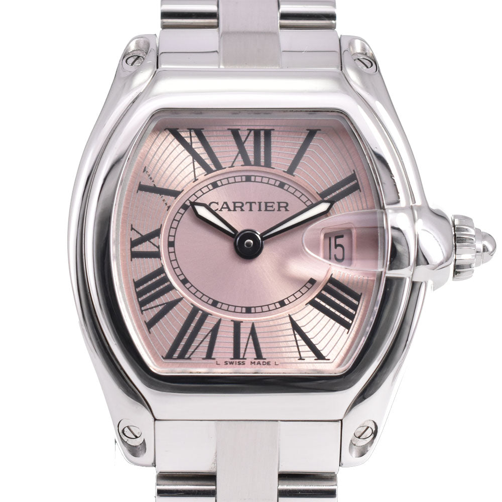 CARTIER Roadster W62017V3 Date pink Dial Quartz Ladies
 Watch R#143143