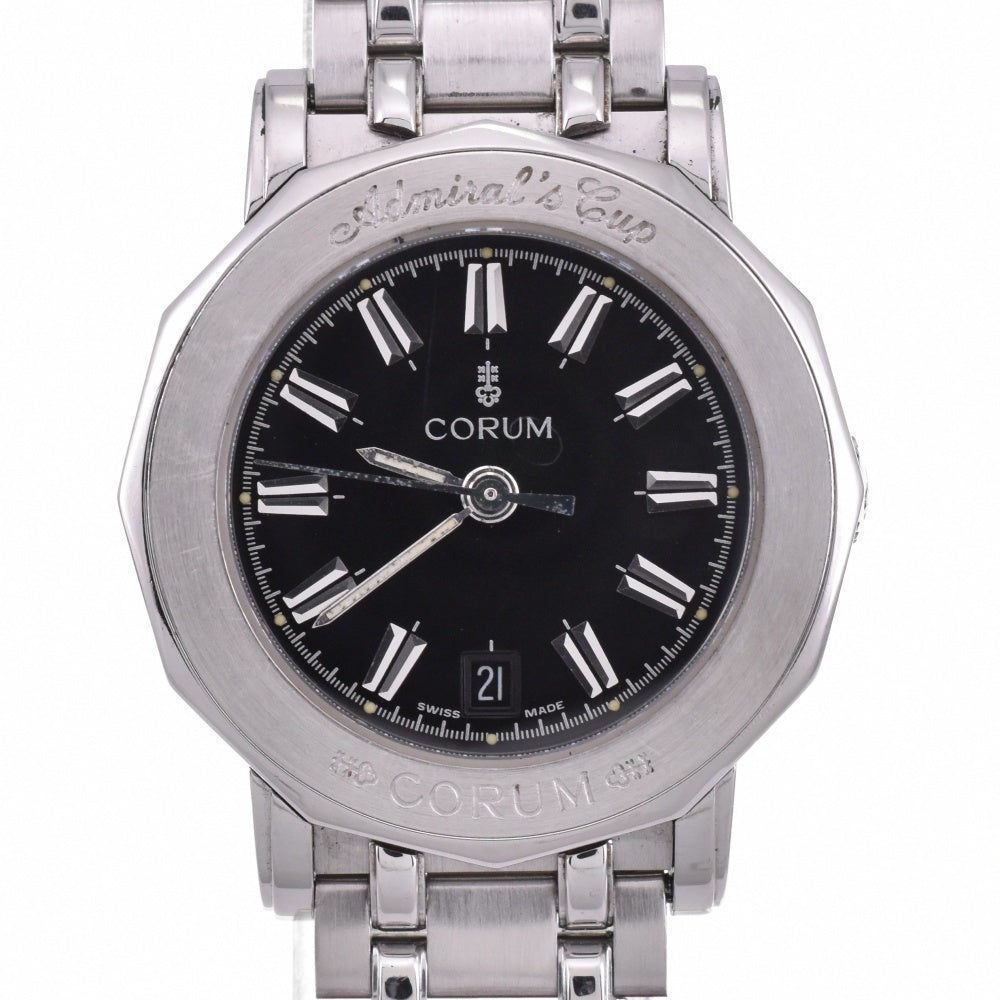 with paper CORUM Admirals cup 39.130.20.V585 Date black Dial Quartz Ladies
 Watch N#143146