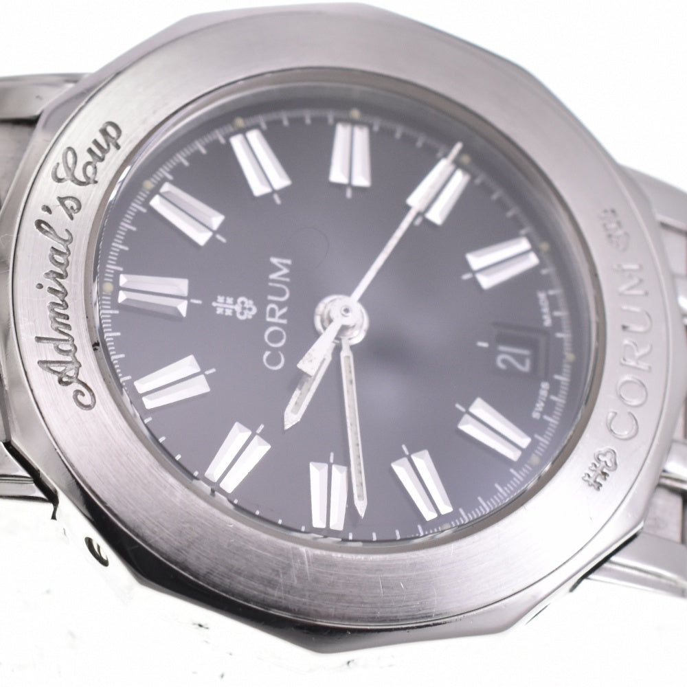 with paper CORUM Admirals cup 39.130.20.V585 Date black Dial Quartz Ladies
 Watch N#143146