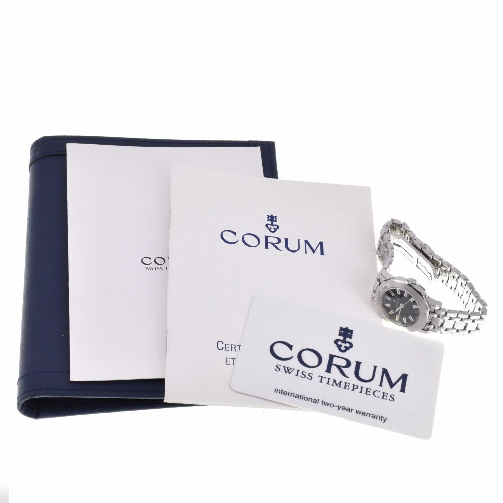 with paper CORUM Admirals cup 39.130.20.V585 Date black Dial Quartz Ladies
 Watch N#143146