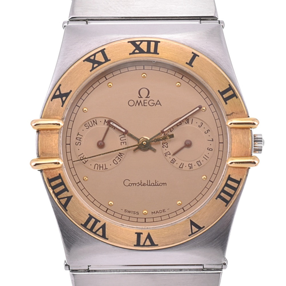 OMEGA Constellation day-date YG Flat Bezel gold Dial Quartz Men's
 Watch N#143150