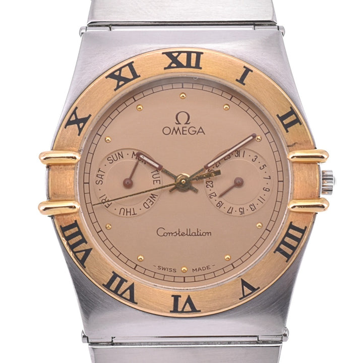 OMEGA Constellation day-date YG Flat Bezel gold Dial Quartz Men's
 Watch N#143150