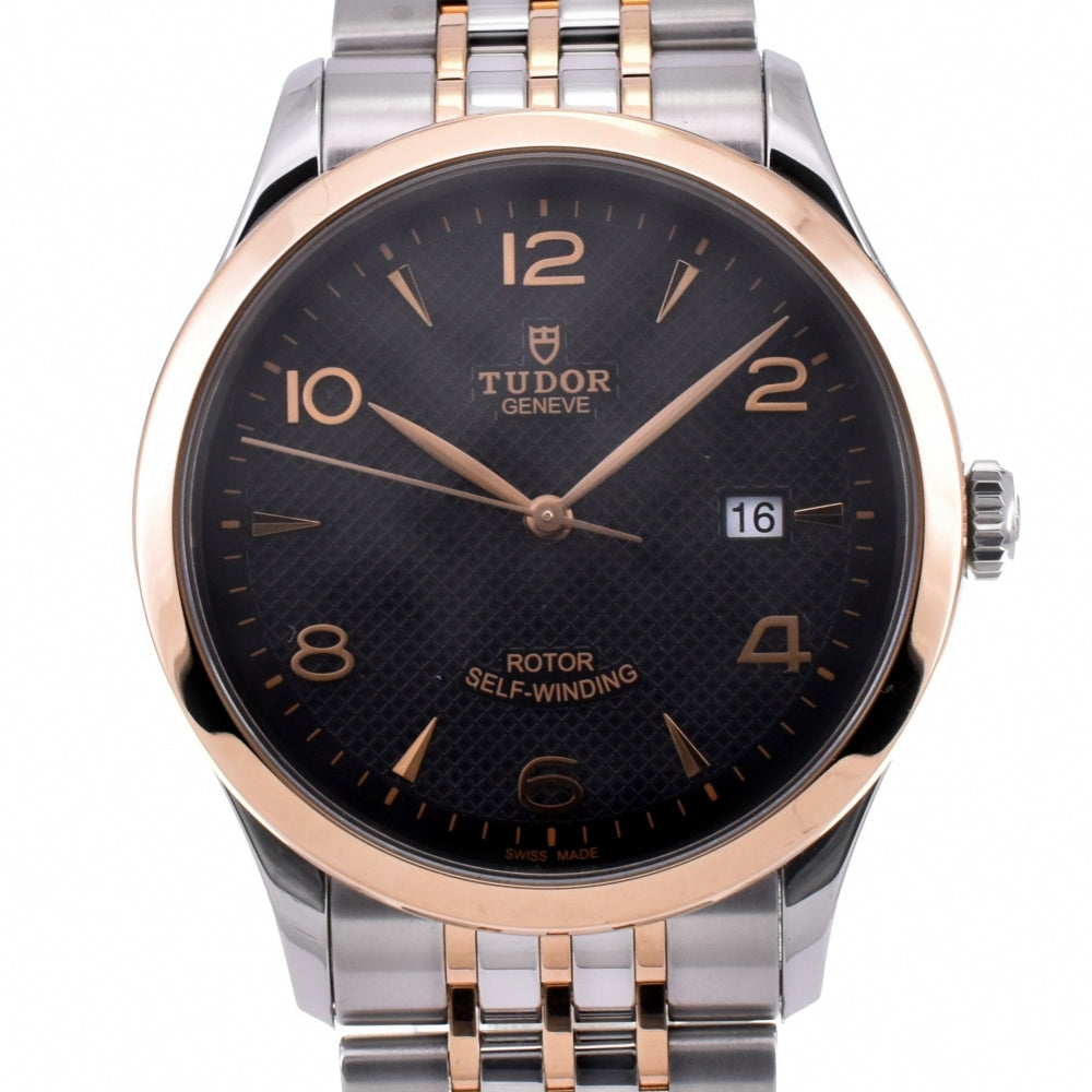 with paper TUDOR 1926 Ref.91651 1.6" date black Dial Automatic Men's
 Watch M#143154