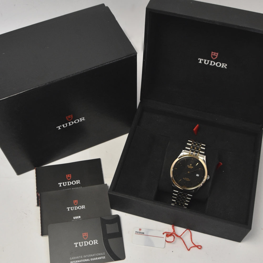 with paper TUDOR 1926 Ref.91651 1.6" date black Dial Automatic Men's
 Watch M#143154