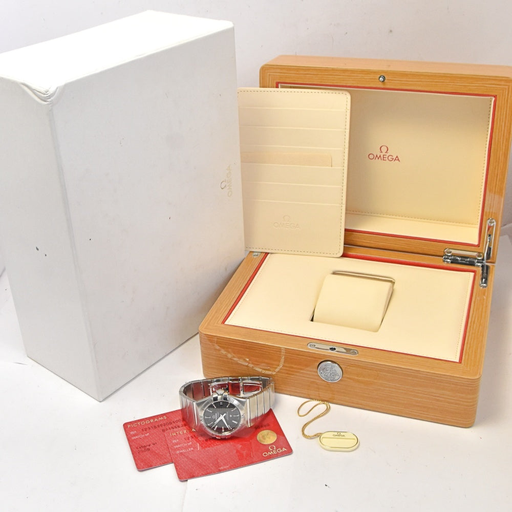 with paper OMEGA Constellation 123.10.35.20.01.002 Date black Dial Automatic Men's
 Watch M#143162