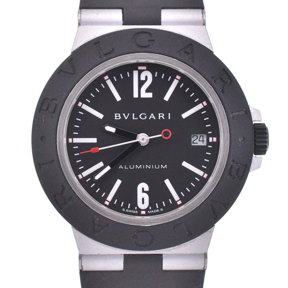 with paper BVLGARI Aluminum date BB40AT black Dial Automatic Men's
 Watch L#143165