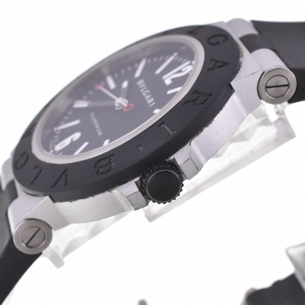 with paper BVLGARI Aluminum date BB40AT black Dial Automatic Men's
 Watch L#143165