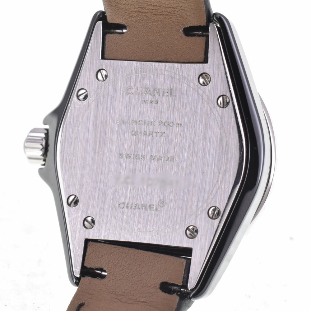CHANEL J12 33mm H0680 Ceramic / leather black Dial Quartz Ladies
 Watch M#143172