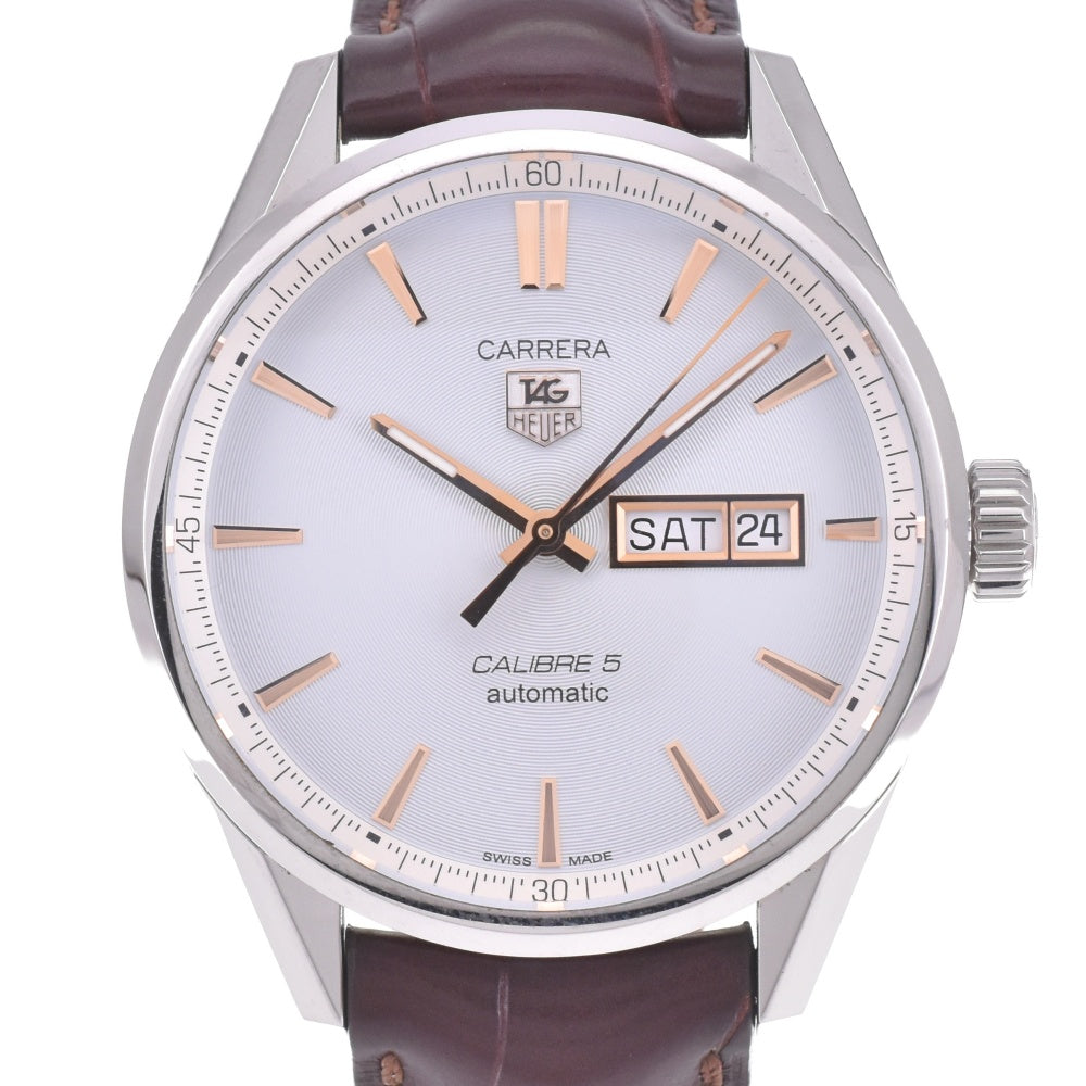 TAG HEUER Carrera Caliber 5 WAR201D-1 Day date Silver Dial Automatic Men's
 Watch M#143178